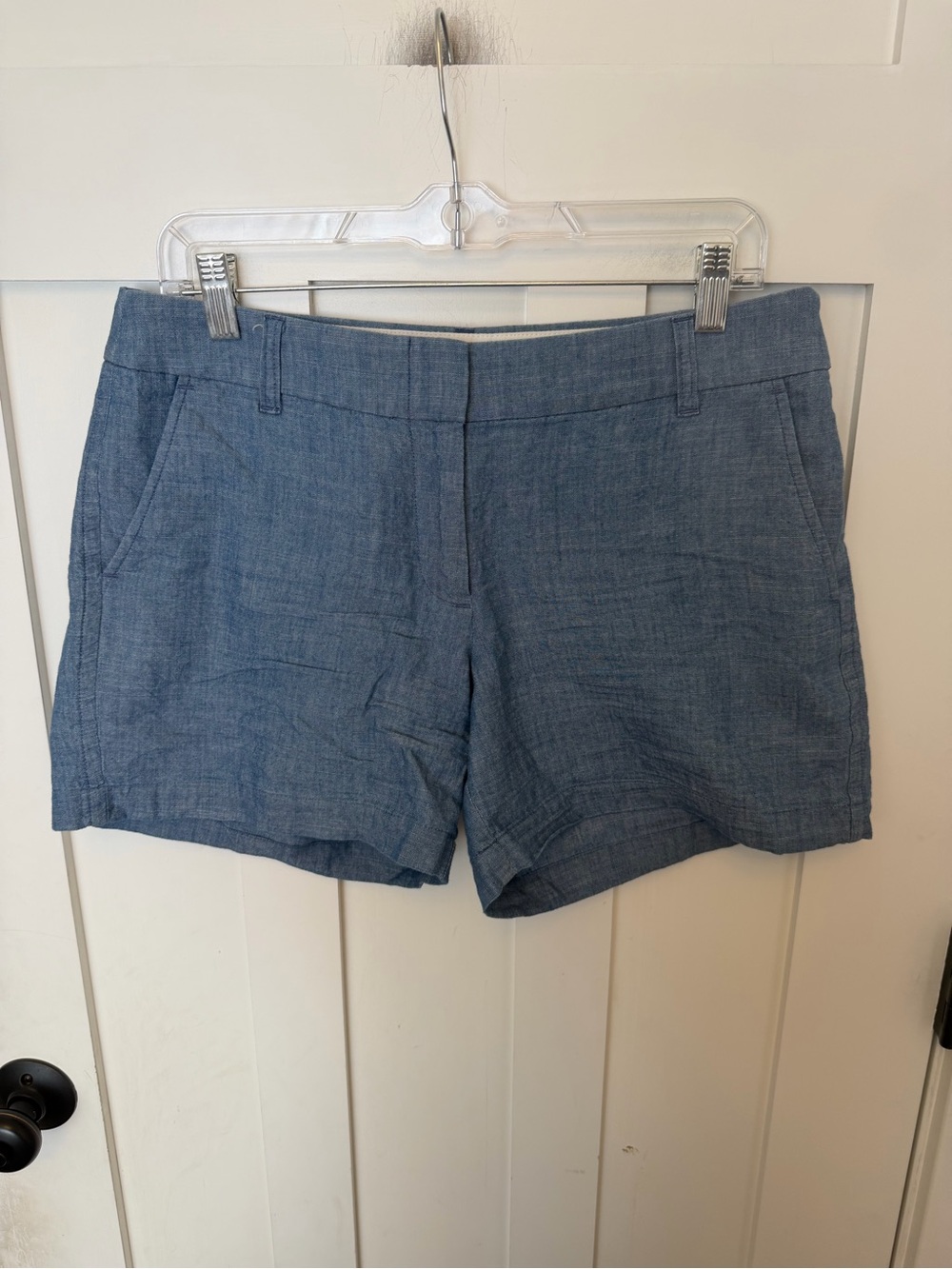 J. Crew 5" classic chambray short Blue Cotton Size 10 preppy casual nautical - Picture 6 of 12